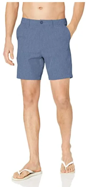 28 Palms Men's 7" Inseam Hybrid Board Short, Blue Heather, 31