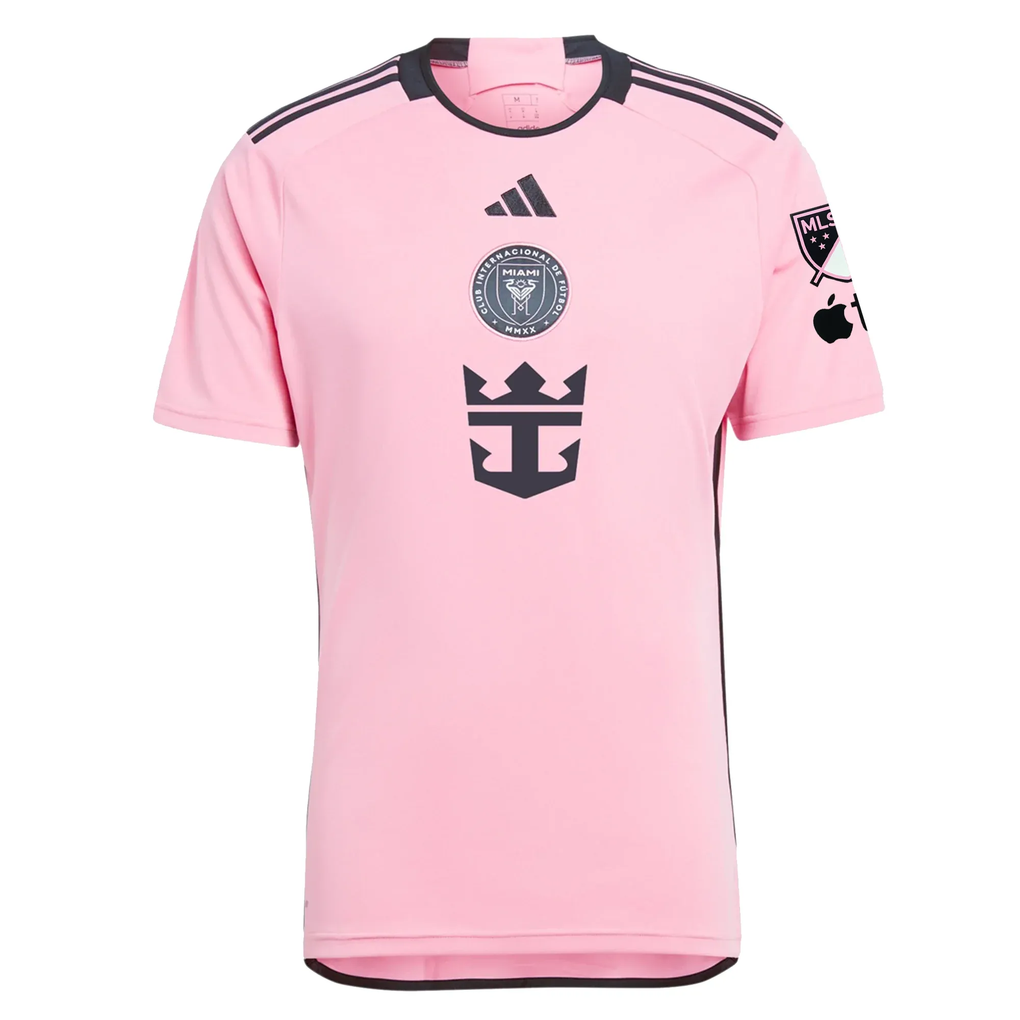 adidas Inter Miami Jordi Alba Royal Caribbean Home Jersey w/ MLS   Apple TV Patches 24/25 (Easy Pink)