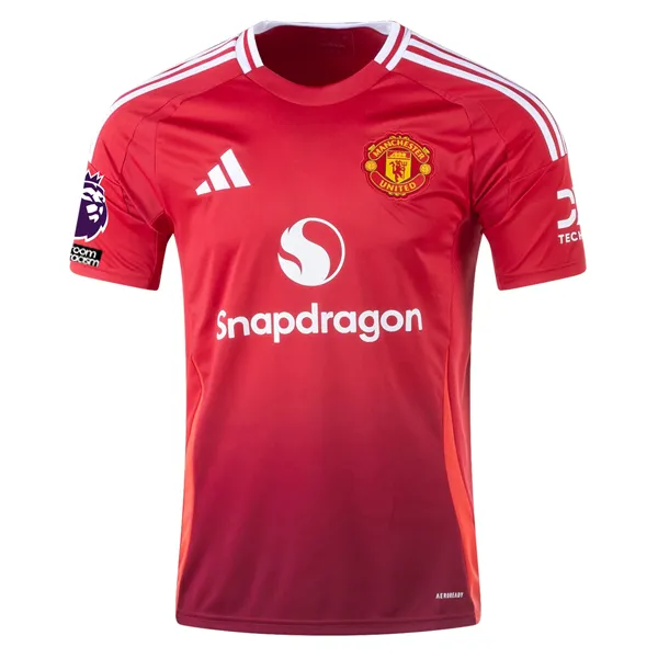 adidas Manchester United Aaron Wan-Bissaka Home Jersey w/ EPL   No Room For Racism 24/25 (MUFC Red)