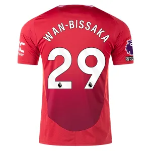 adidas Manchester United Aaron Wan-Bissaka Home Jersey w/ EPL   No Room For Racism 24/25 (MUFC Red)