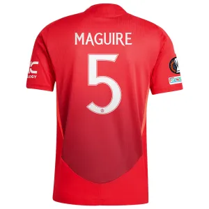 adidas Manchester United Authentic Harry Maguire Home Jersey w/ Europa League Patches 24/25 (MUFC Red/Bright Red)