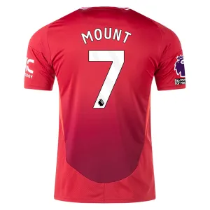 adidas Manchester United Mason Mount Home Jersey w/ EPL   No Room For Racism 24/25 (MUFC Red)