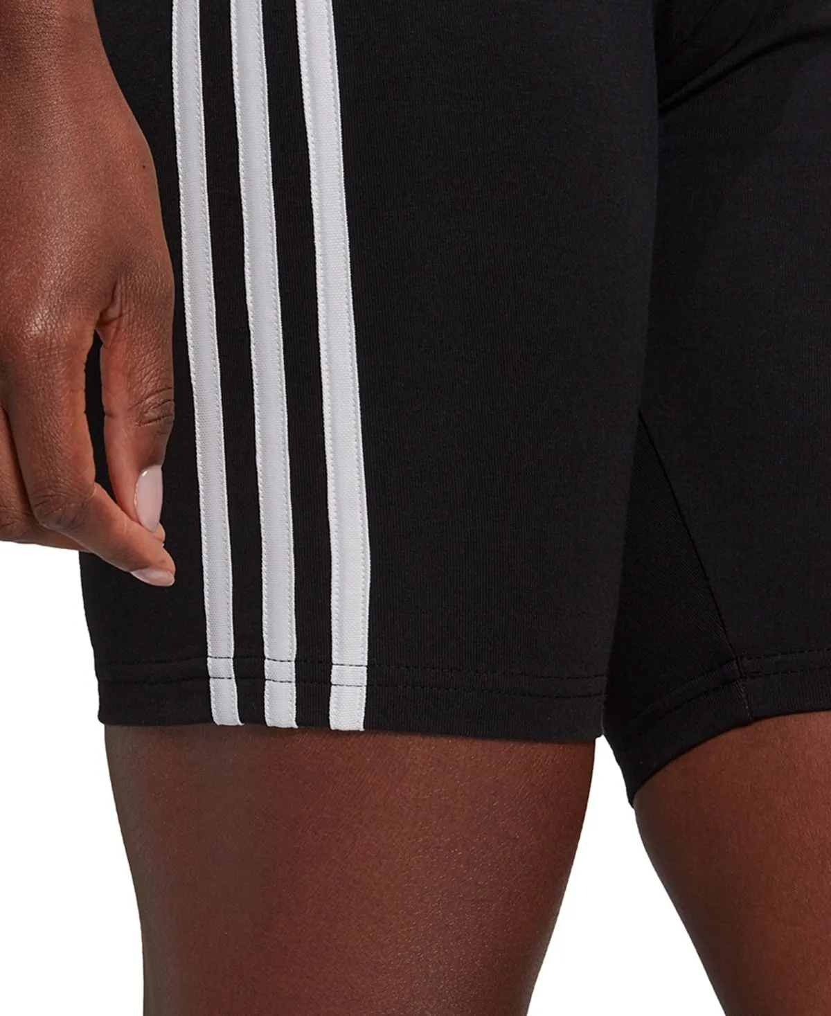 adidas Women's 3 Stripe Bike Shorts, Black