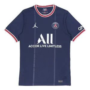 Air Jordan 21-22 Season Paris Saint-Germain SW Fan Edition Home Messi Training Soccer/Football Jersey Navy Blue