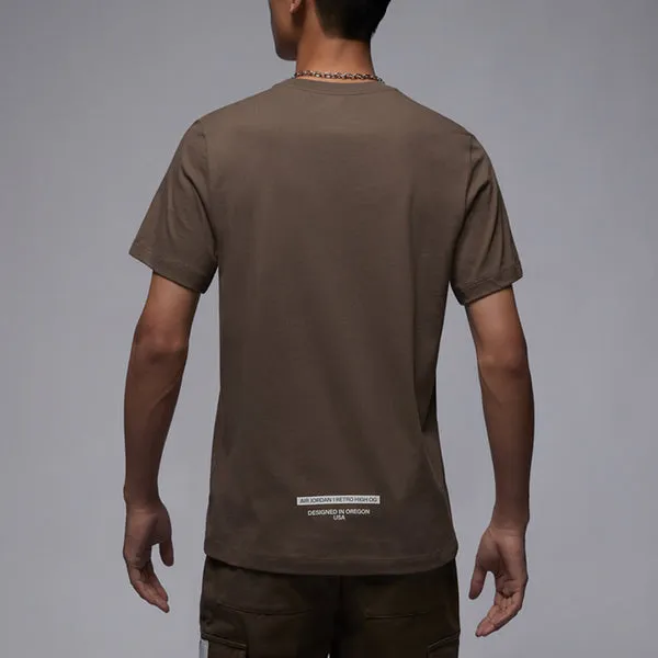 Air Jordan MOCHA Logo T-Shirt 'Brown', Brown