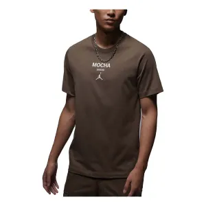 Air Jordan MOCHA Logo T-Shirt 'Brown', Brown