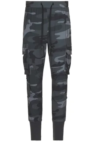 Asrv Tetra-Lite Cargo High Rib Joggers, Black Camo