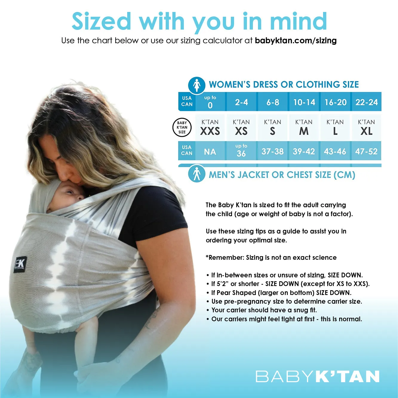 Baby K'tan Breeze Baby Carrier - Black - S