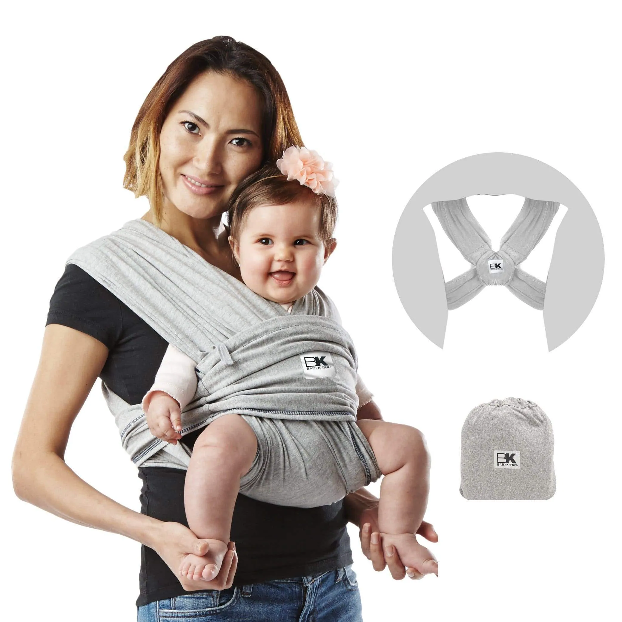 Baby K'tan Original Baby Carrier - Heather Grey - XL