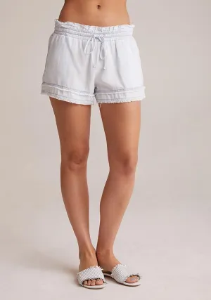 Bella Dahl - Fray Hem Flowy Short in White Out