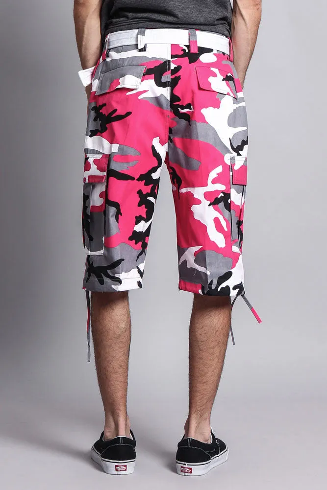 Belted Camo Cargo Shorts (Big Sizes)