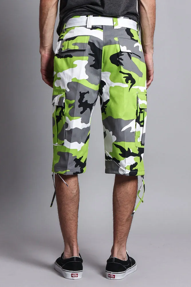 Belted Camo Cargo Shorts (Big Sizes)