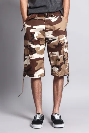 Belted Camo Cargo Shorts (Big Sizes)