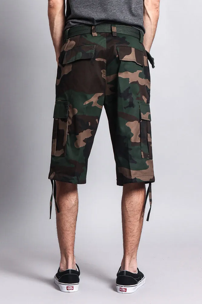 Belted Camo Cargo Shorts (Big Sizes)