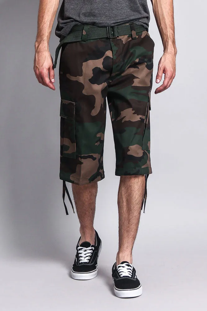 Belted Camo Cargo Shorts (Big Sizes)