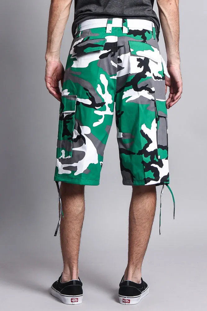 Belted Camo Cargo Shorts (Big Sizes)