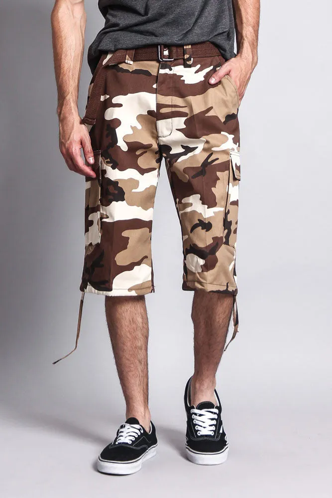 Belted Camo Cargo Shorts (Big Sizes)