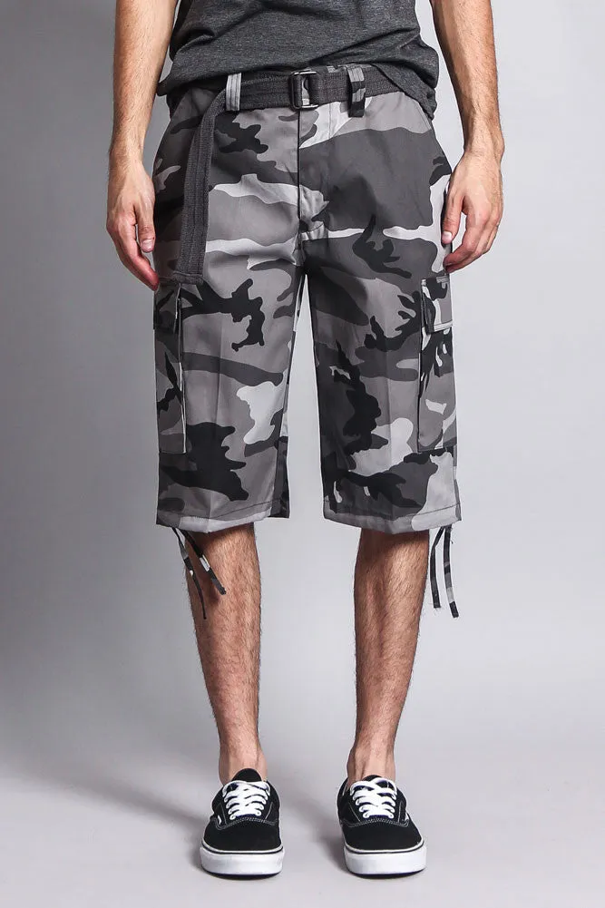 Belted Camo Cargo Shorts (Big Sizes)