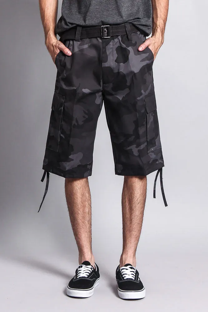 Belted Camo Cargo Shorts (Big Sizes)