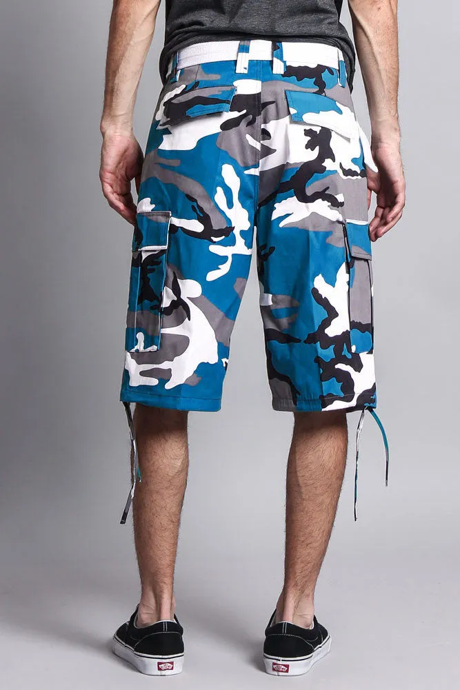 Belted Camo Cargo Shorts (Big Sizes)