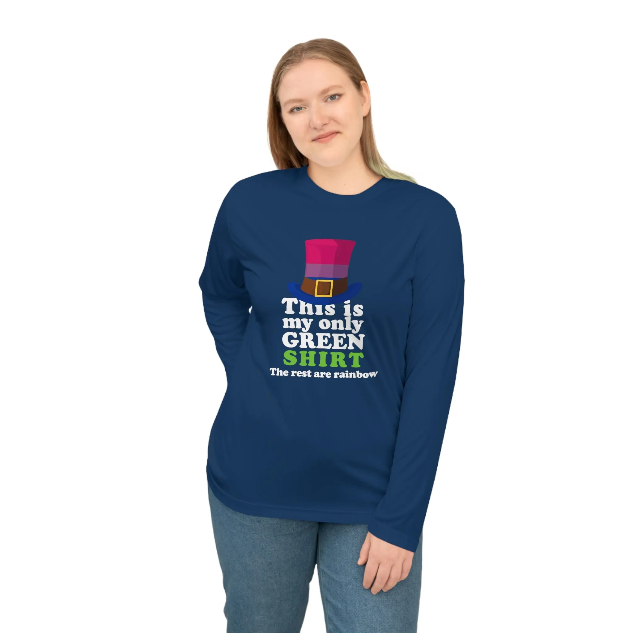 Bisexual Flag Unisex Performance Long Sleeve Shirt - My Only Green Shirt