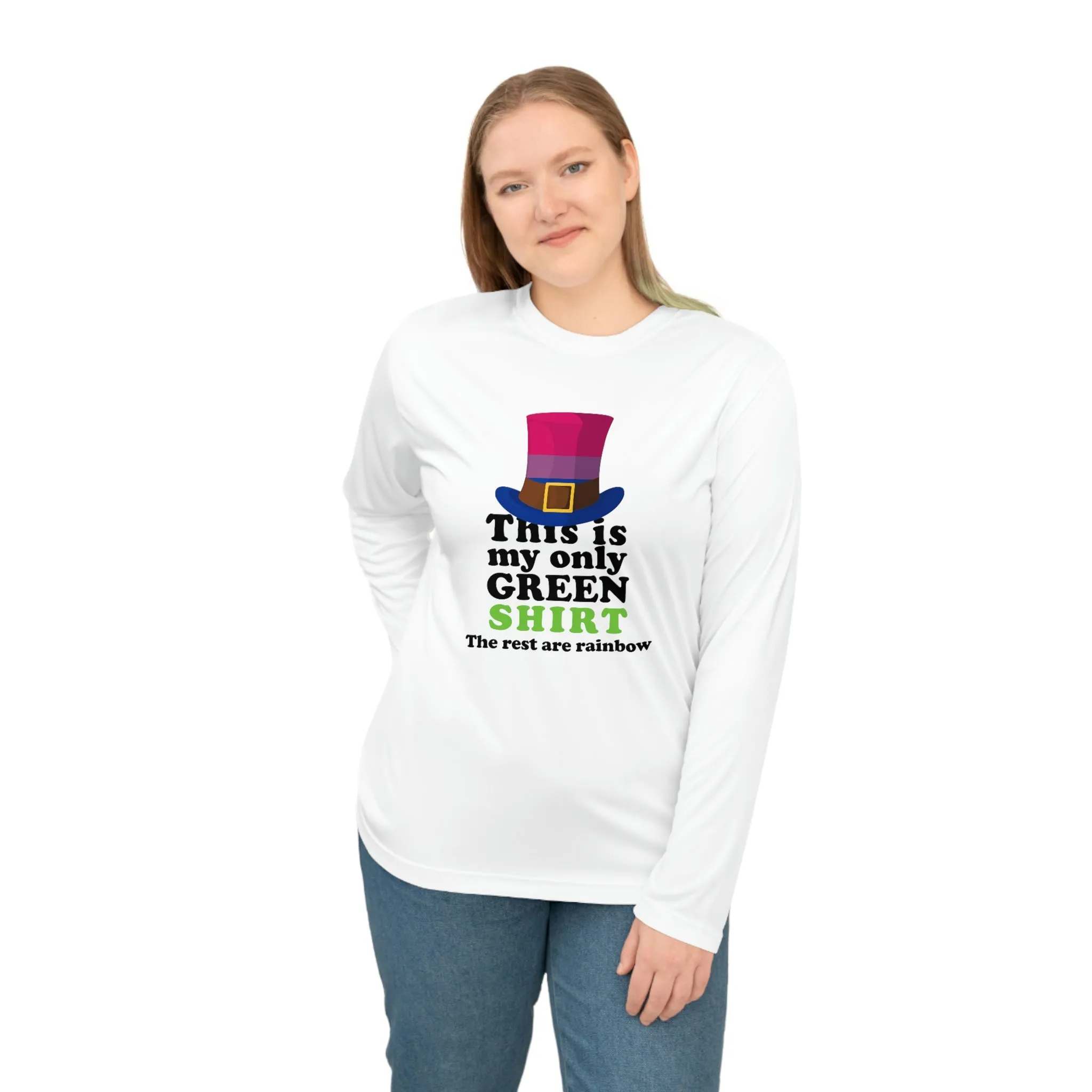 Bisexual Flag Unisex Performance Long Sleeve Shirt - My Only Green Shirt