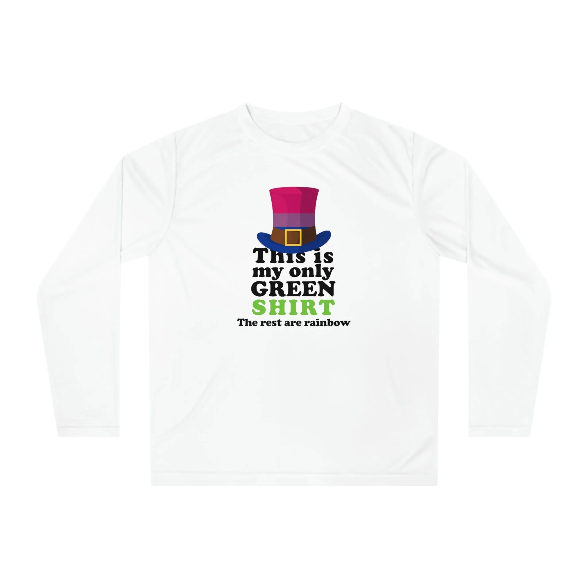 Bisexual Flag Unisex Performance Long Sleeve Shirt - My Only Green Shirt