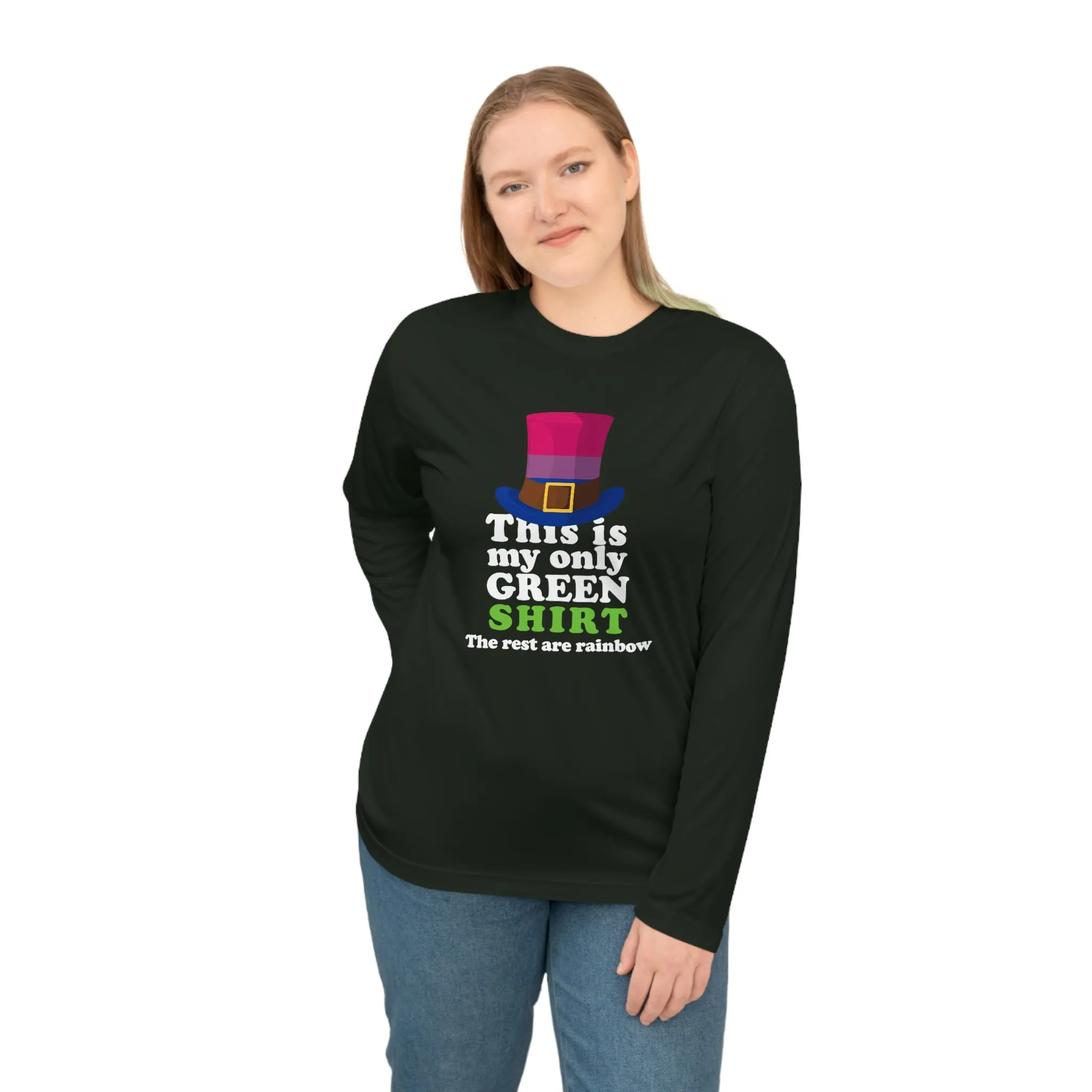 Bisexual Flag Unisex Performance Long Sleeve Shirt - My Only Green Shirt