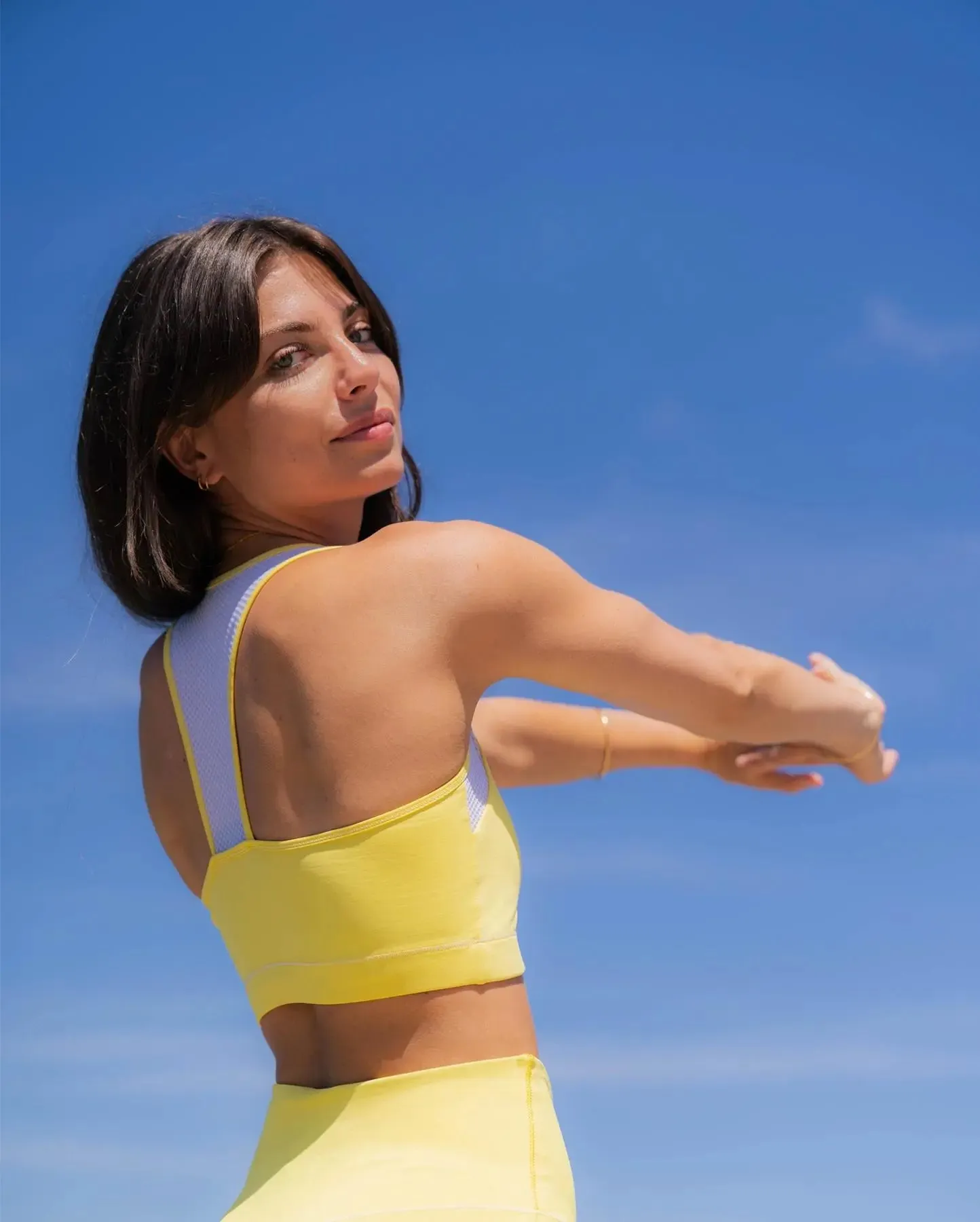 Brassière de yoga jaune LIGHT