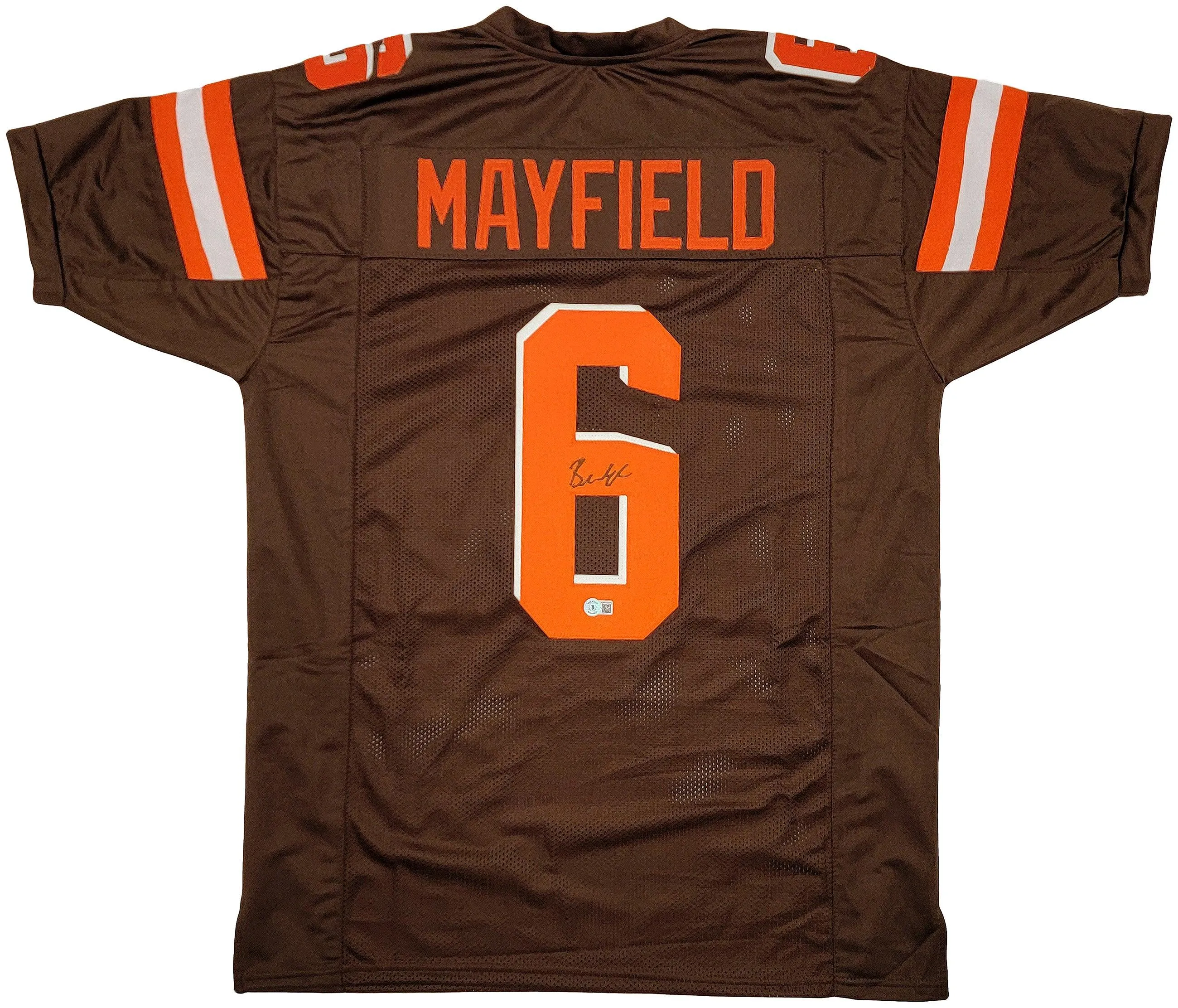 Cleveland Browns Baker Mayfield Autographed Brown Jersey Beckett BAS QR Stock #201667