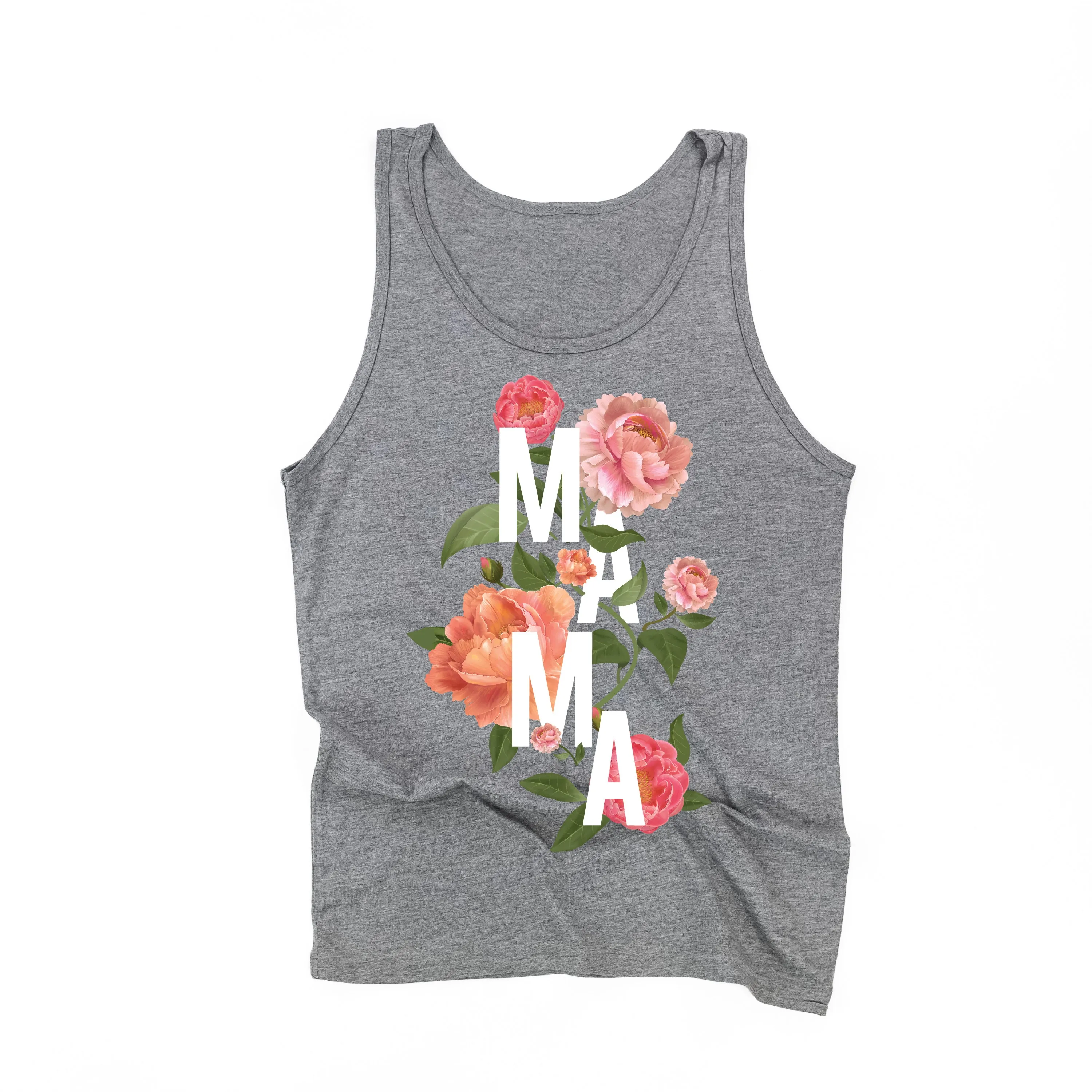 Colorful Florals - MAMA - Unisex Jersey Tank