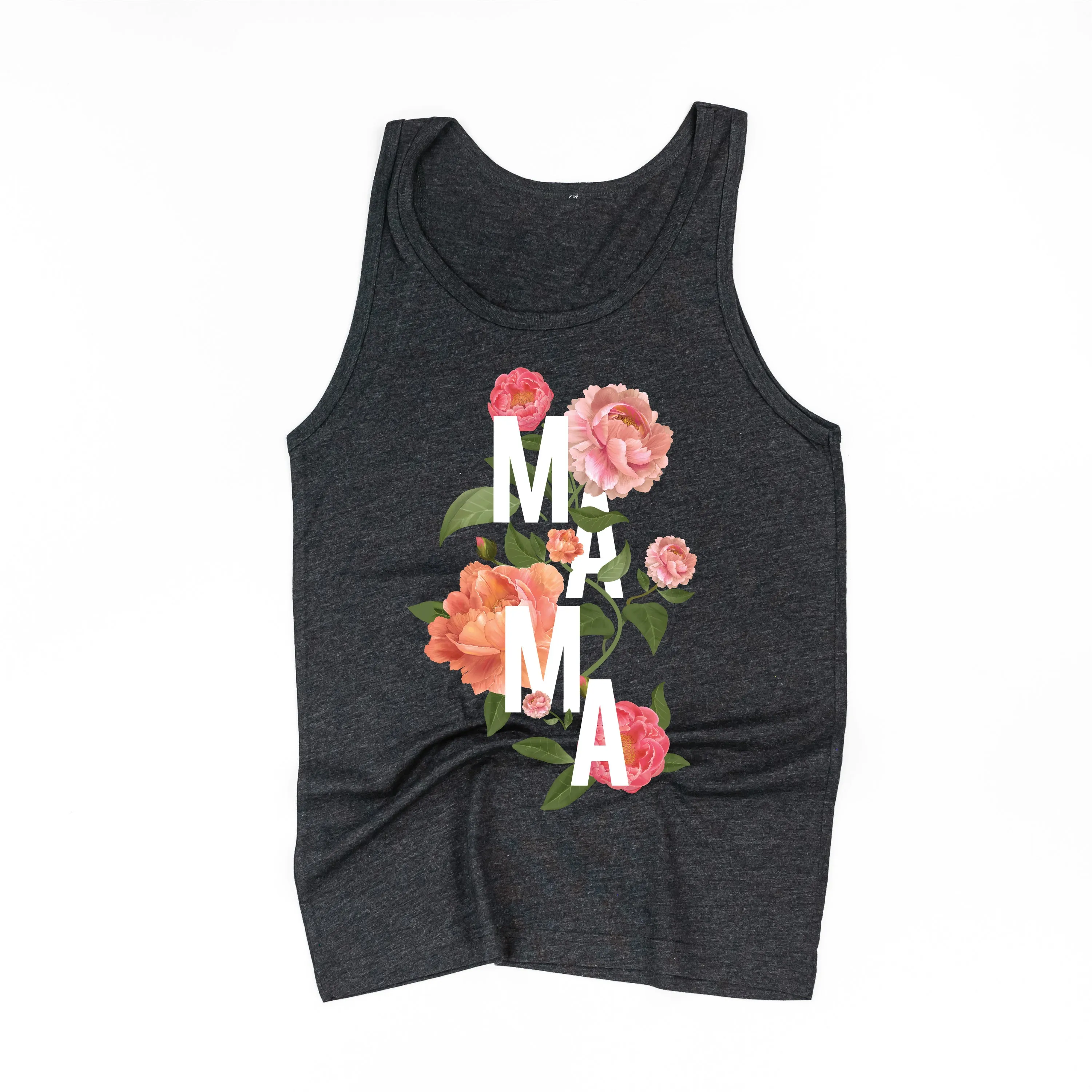 Colorful Florals - MAMA - Unisex Jersey Tank