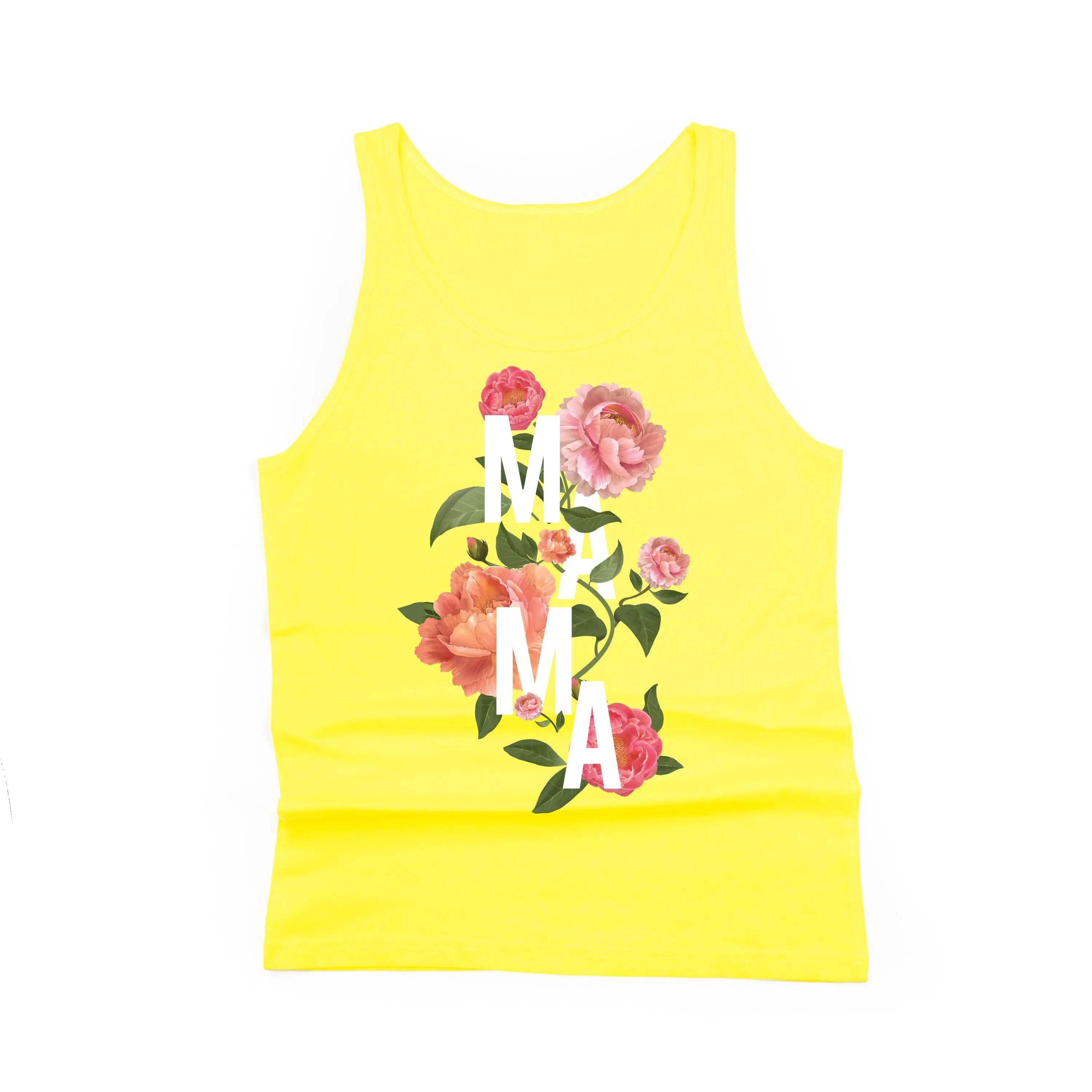 Colorful Florals - MAMA - Unisex Jersey Tank