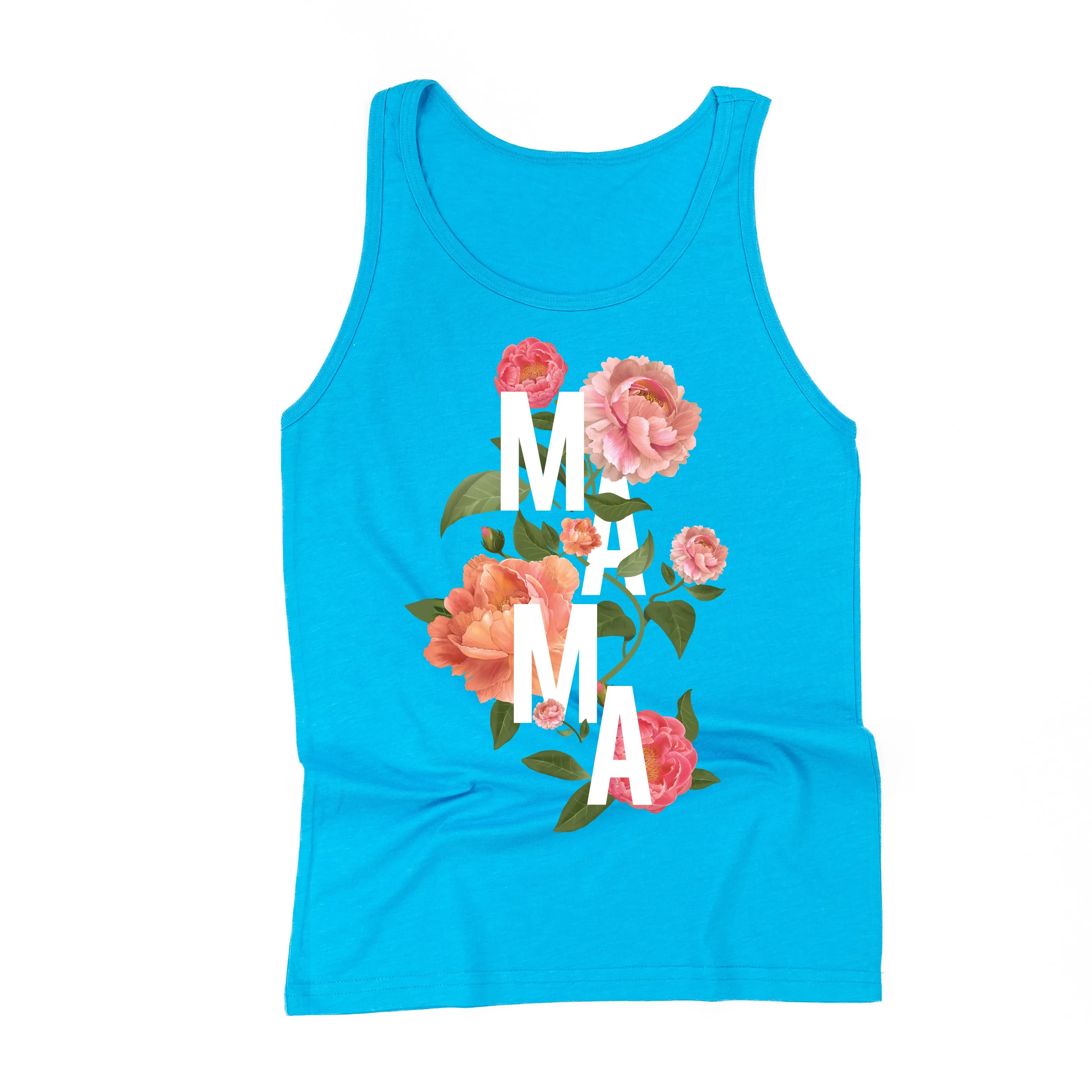 Colorful Florals - MAMA - Unisex Jersey Tank