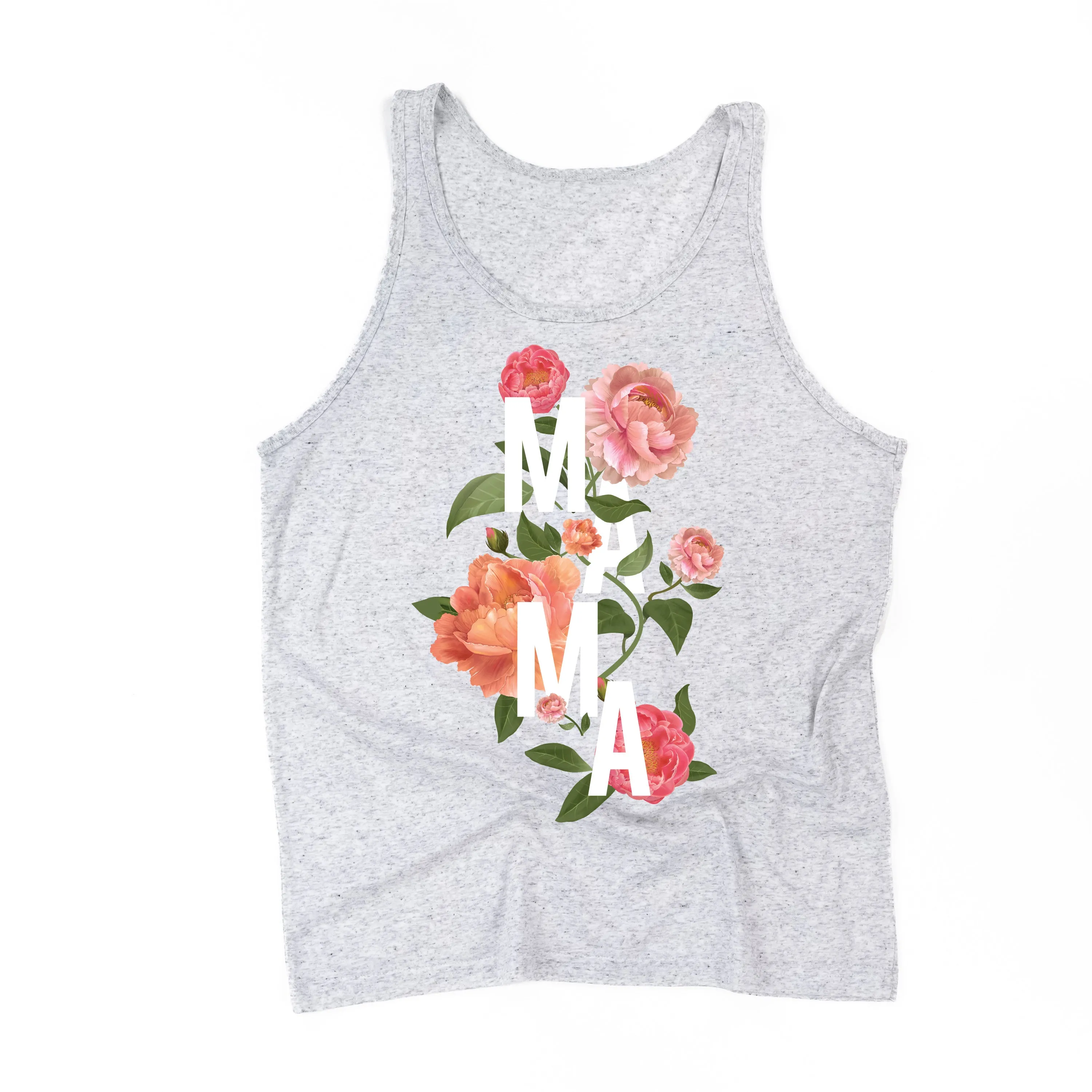 Colorful Florals - MAMA - Unisex Jersey Tank