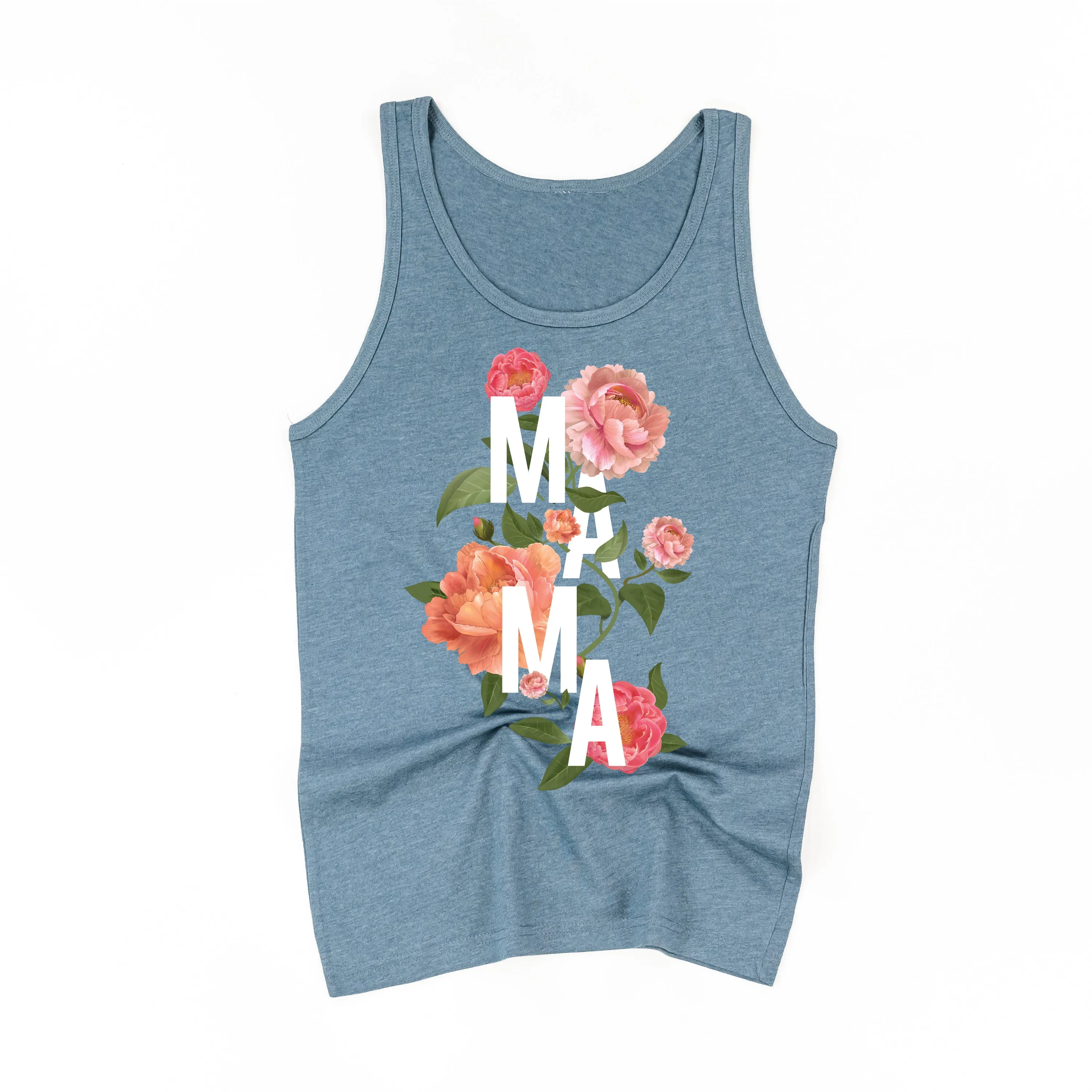 Colorful Florals - MAMA - Unisex Jersey Tank