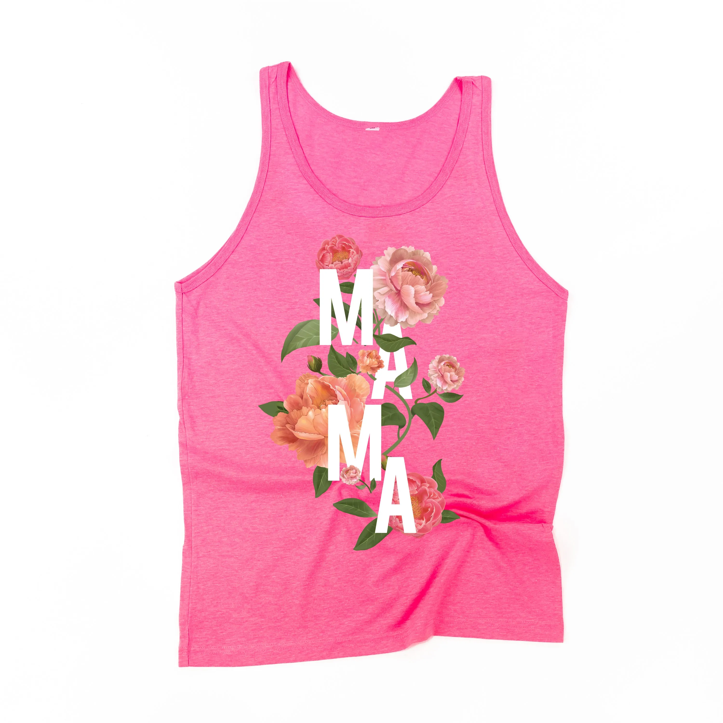 Colorful Florals - MAMA - Unisex Jersey Tank