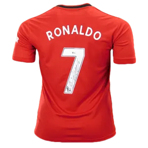 Cristiano Ronaldo Signed Manchester United Red Jersey (Beckett)