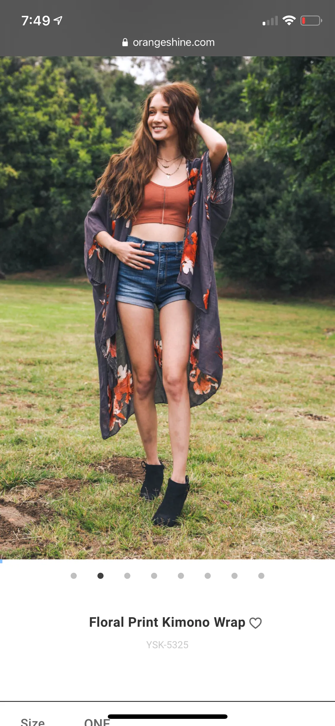 Floral Print kimono