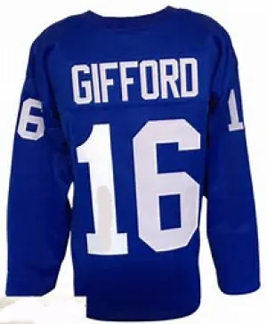 Frank Gifford Vintage Style New York Giants Long Sleeve Throwback Football Jersey