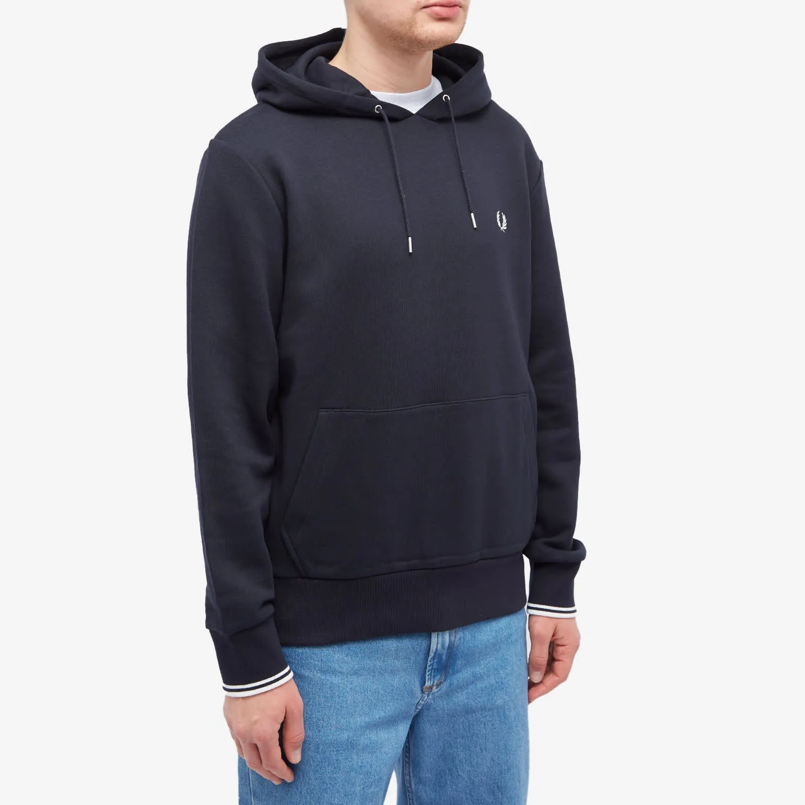 Fred Perry Tipped Popover Sweatshirt, Navy