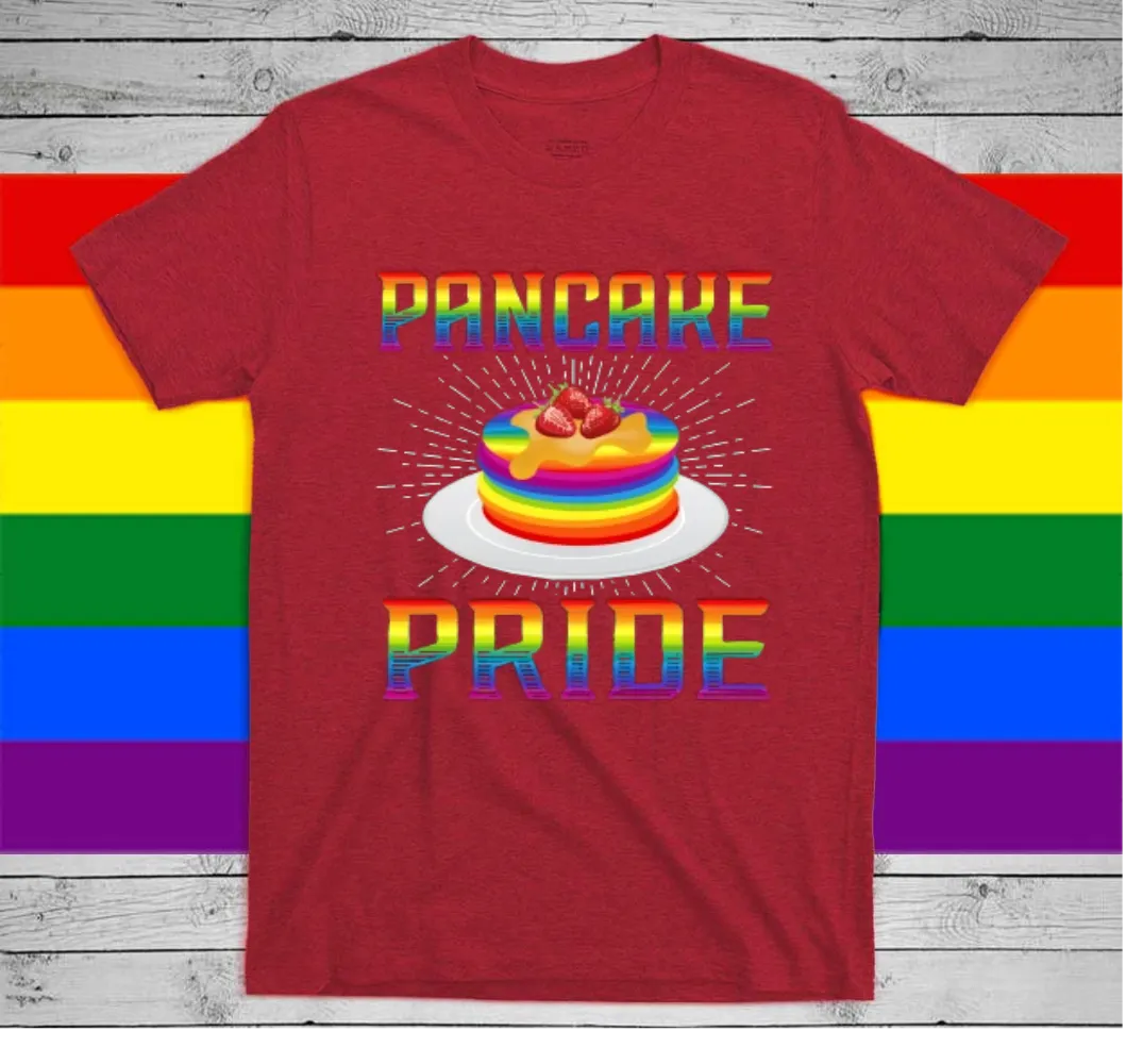 Gay Pride Shirt, Lesbian Mom Shirt, Pride Month T Shirts, Pancake Pan Pride, Gay Pride, LGBT Baking T-Shirt