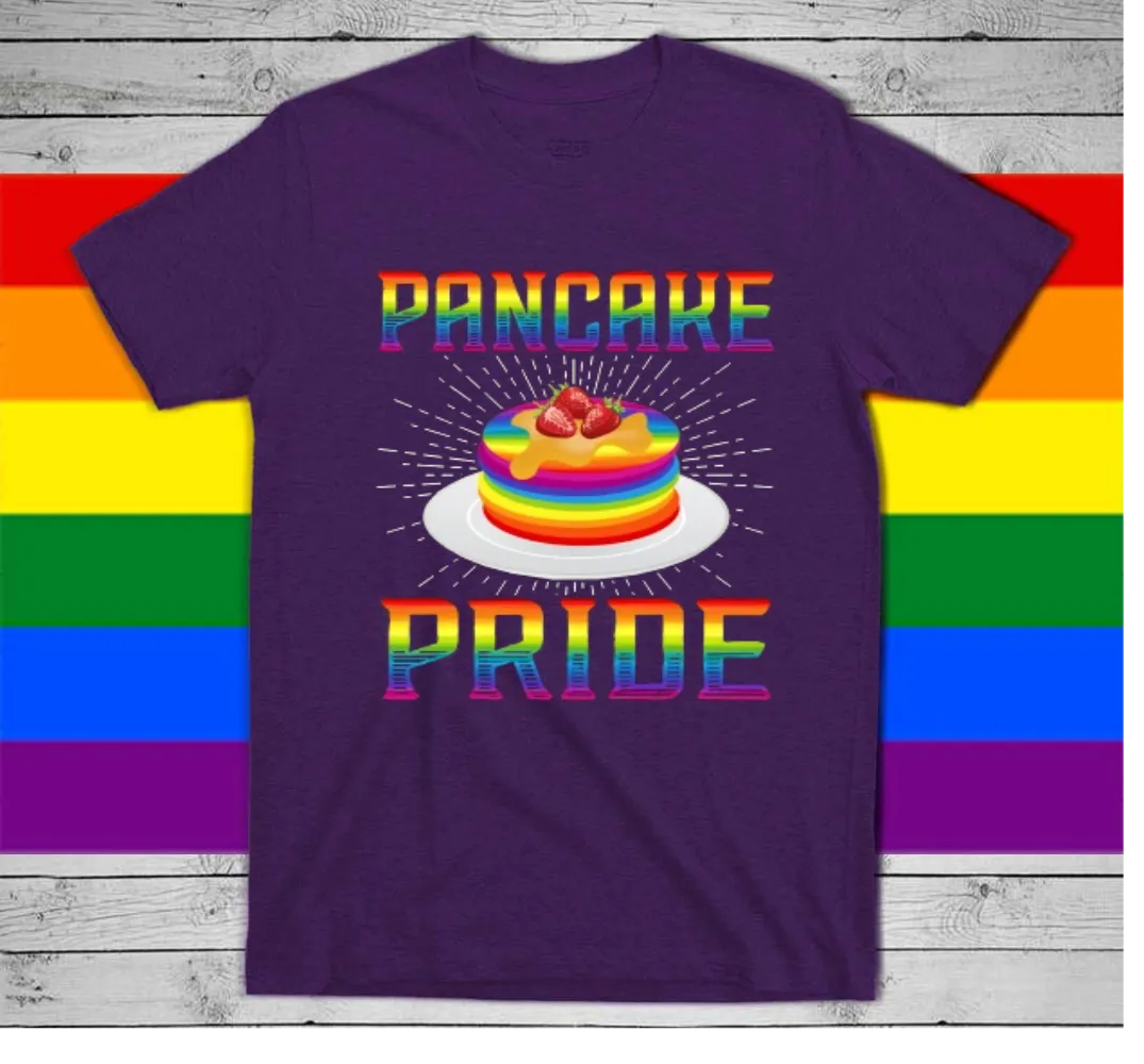 Gay Pride Shirt, Lesbian Mom Shirt, Pride Month T Shirts, Pancake Pan Pride, Gay Pride, LGBT Baking T-Shirt