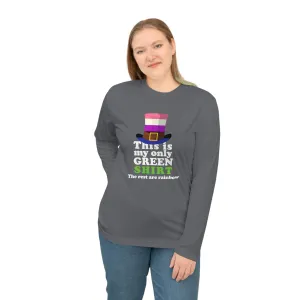 Genderfluid Flag Unisex Performance Long Sleeve Shirt - My Only Green Shirt