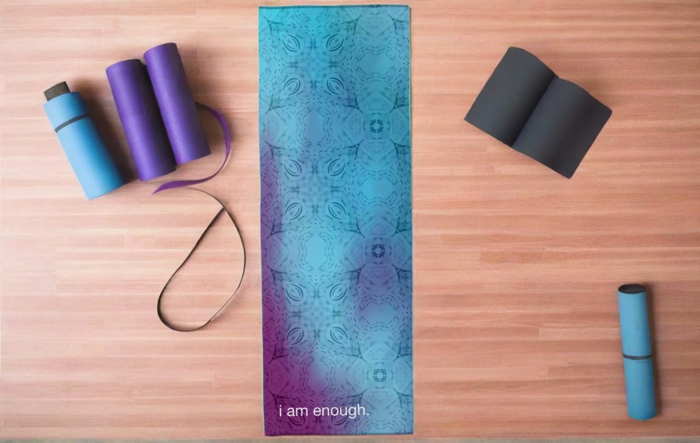 i am enough. Yoga Mat Towel - Yoga   Pilates Gift - Nonslip Yoga Towel