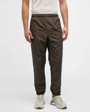 Lacoste Men's Water-Repellent Checked Sweatpants