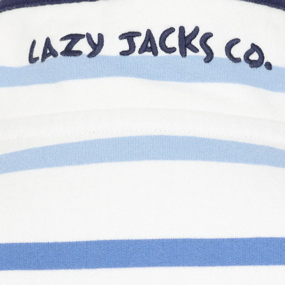 Lazy Jacks Supersoft Stripe 1/4 Zip Sweatshirt LJ35