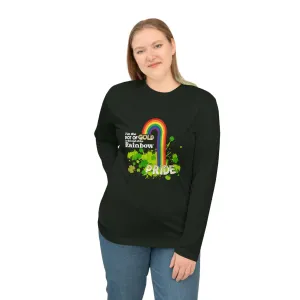 LGBTQ Flag Unisex Performance Long Sleeve Shirt - Pot of Gold at the End of My Rainbow