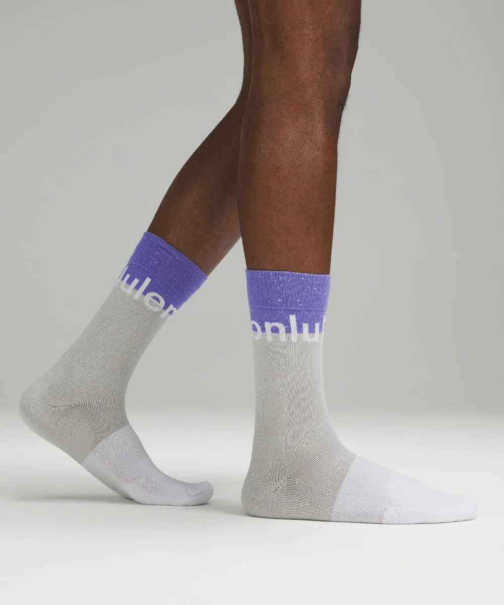 Lululemon Men's Daily Stride Comfort Crew Socks, Lavender