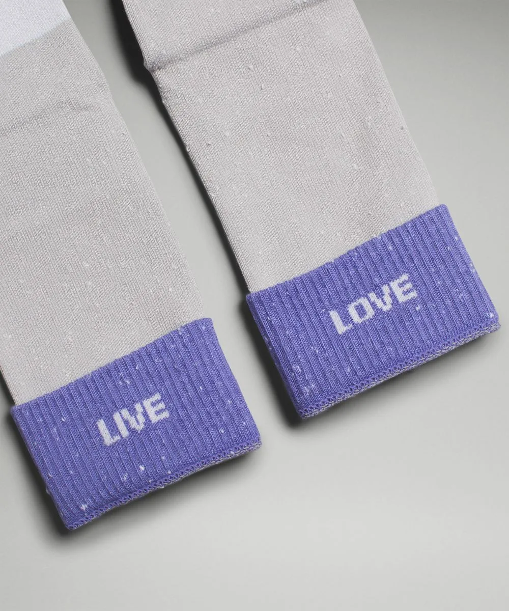 Lululemon Men's Daily Stride Comfort Crew Socks, Lavender